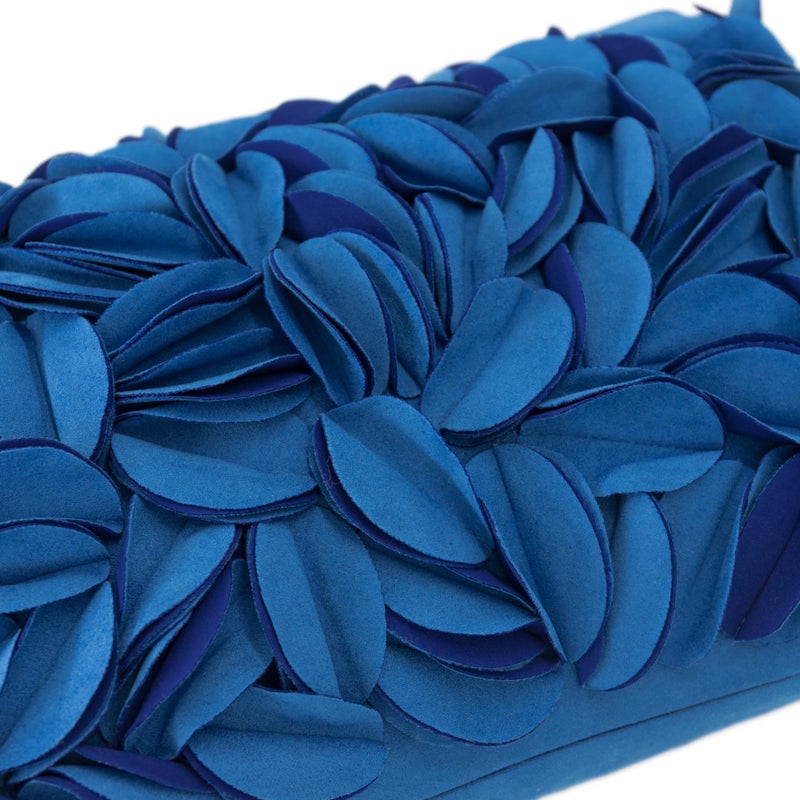 KINGROSE 3D Floral Decorative Throw Pillow Cover Handmade Soft Pillow Case Sham Solid Cushion Cover for Bedroom Home Decor Sofa 12 x 20 Inches Solid Suede Blue - Image 2